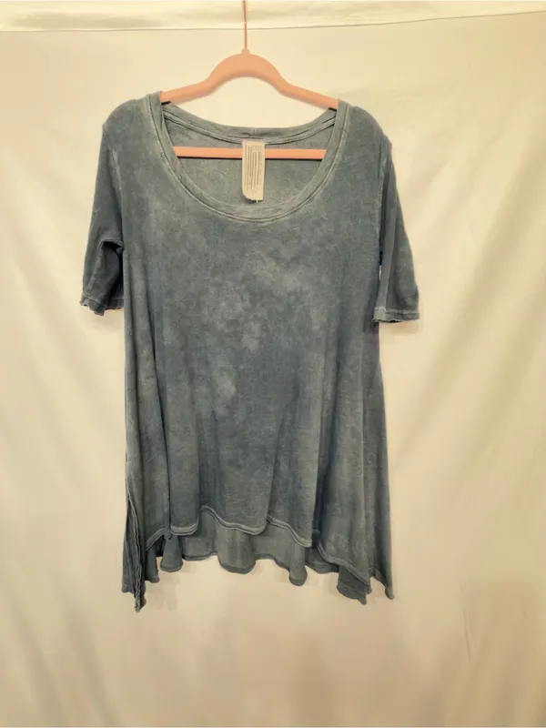 We The Free People Melrose Swing Tee Top Black Oversized XS #1727 - Image 4