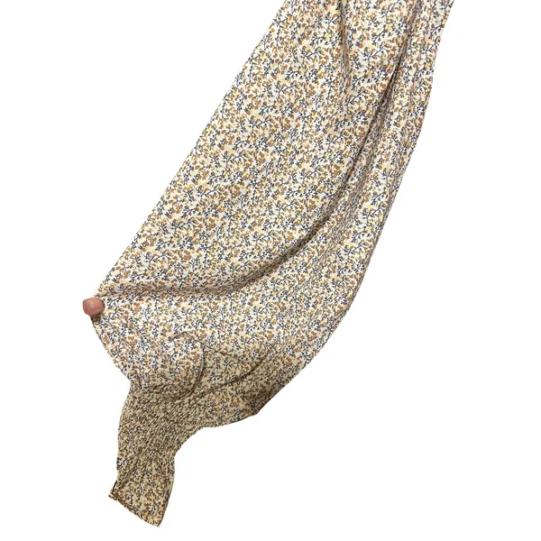 PROMESA NWOT‎ tan boho ribbed bodysuit with cottage core puffed sleeves festival - Image 6