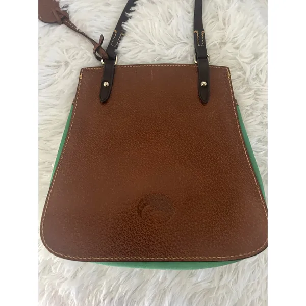 Dooney & Bourke Alto Small Nylon/Leather Crossbody Saddle‎ Crossbody Purse Bag - Image 9
