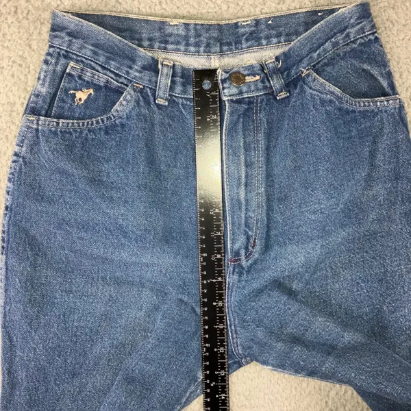 Vtg Wrangler Straight Leg Jeans Women 14 High Rise USA‎ Made 70s 80s Sustainable - Image 5