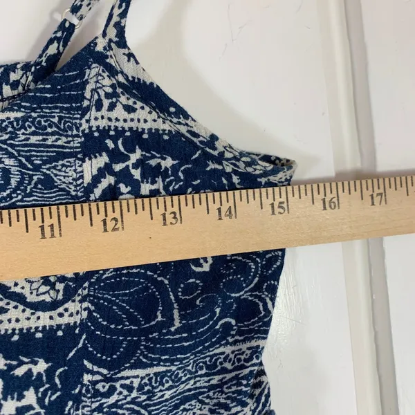 American Eagle Blue White Floral Handkerchief Hem‎ Sun Dress Small Fairycore - Image 8
