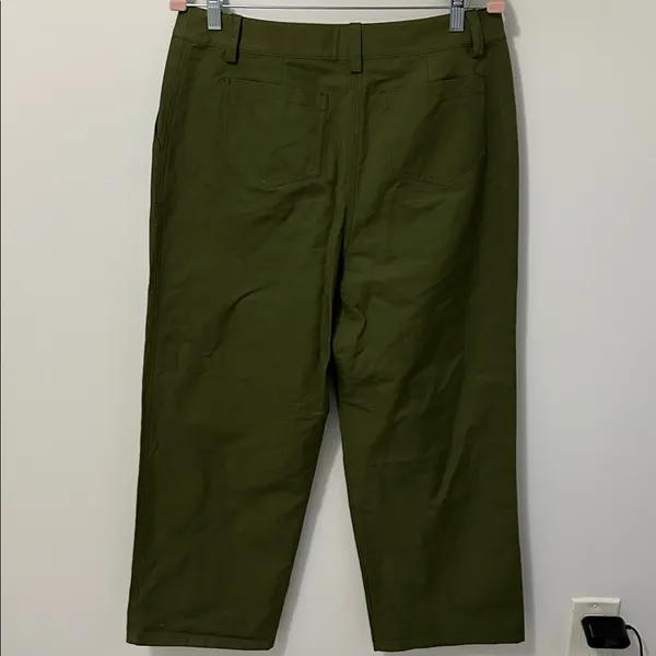 Roller Rabbit Loa Linen Blend Straight  Leg Pants Olive - Image 4