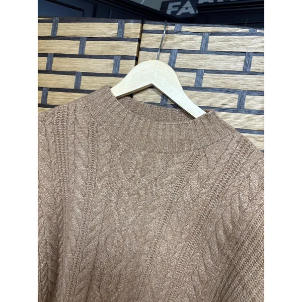 Old Navy Brown Mock Neck Tunic Length Sweater‎ Size XL - Image 3