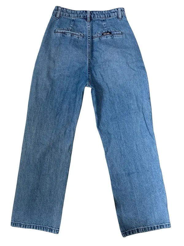 Free People Rolla’s Chloe Pleated Straight Leg Jeans in Medium Wash Size 25 - Image 9