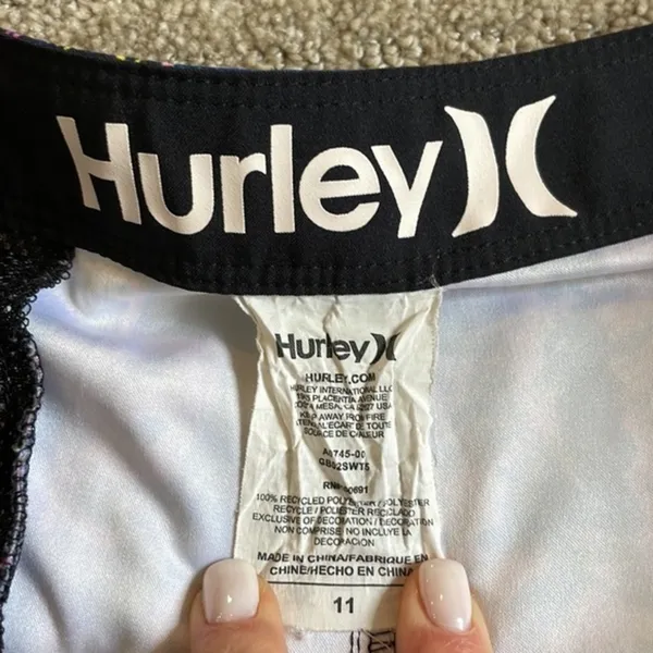 Hurley Pink Abstract Floral Boardshorts - Image 5