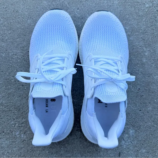 adidas Ultraboost Running Shoes White with Black Outsole - Image 3