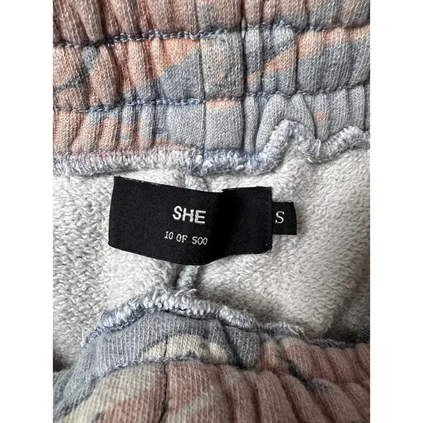 Darc Sport SHE Limited Edition Tiger Camo Sweat Shorts Grey Peach Small 10/500 - Image 3