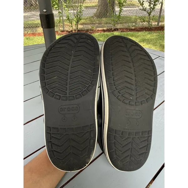 Crocs Bayaband Clogs Black White Men's 4 Women's 6 Comfort Slip On Shoes Sandals - Image 13