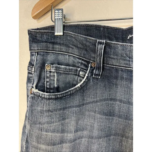 7 For All Mankind Jeans size 33 Blue Austyn Regular Fit Straight Leg Stretch - Image 2