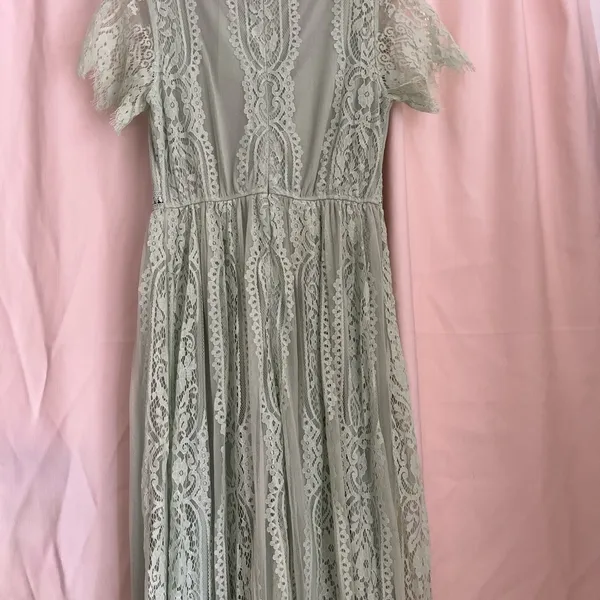 Merokeety Green Flutter Sleeve Sundress for Wedding Guest - Image 6