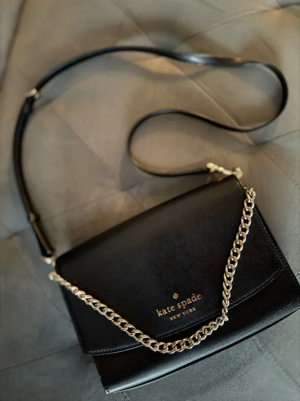Kate Spade Black Leather Crossbody Purse - Image 2