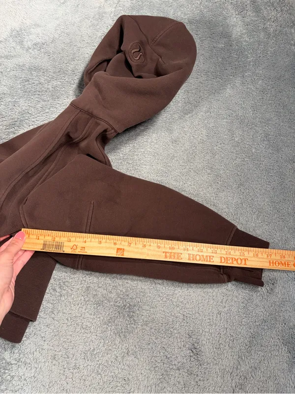 Lululemon scuba Brown oversized Half-Zip Hoodie sweatshirt XS/S - Image 10
