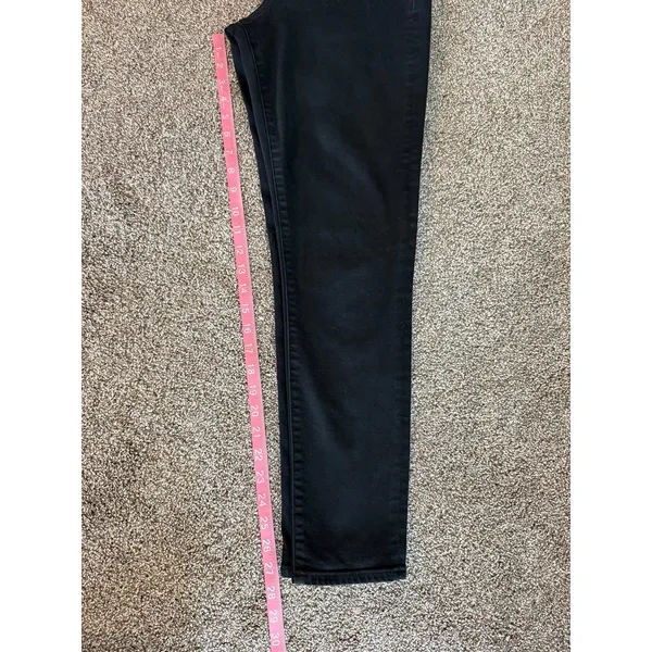 Express Mid Rise Black Skinny Jeans Size 6R Stretch Denim Pants - Image 3