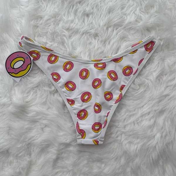 Zumiez Odd Future Donut High Leg Hipster Bikini Bottoms Size Medium - Image 4
