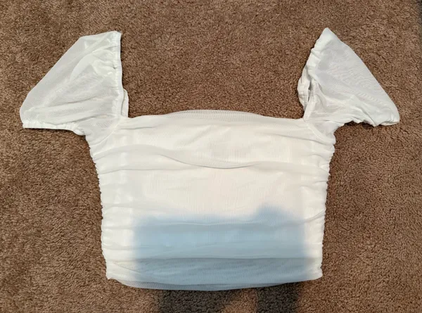 Princess Polly White Crop Top - Image 3