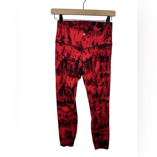 Lululemon Align Pant II 25 Game Day Red Black Multi Leggings Size 6 - Image 4