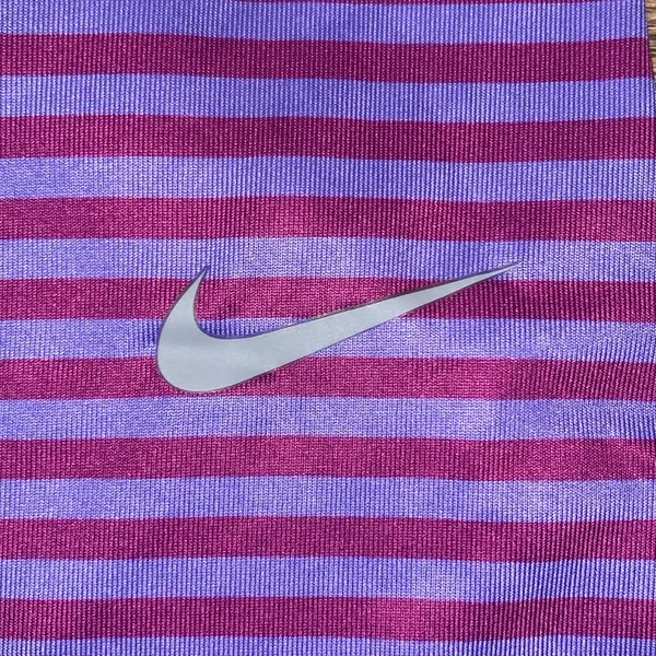 Nike Golf/Tennis/Pickleball Sleeveless Dri-Fit Purple Striped Top Women’s Large - Image 2