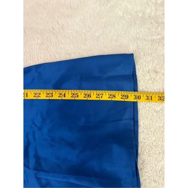 Lulus Luxe Reputation Blue Satin Sleeveless Cowl Neck Mini Dress Size XS NWT - Image 8