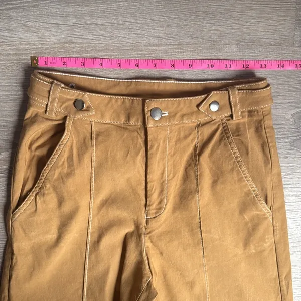 Anthropologie Maeve Contrast Stitch High-Rise Wide-Leg Pants 2 - Image 8