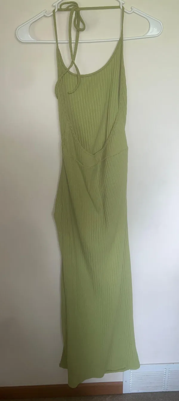 Long Bodycon Dress With Side Ruched - Image 2