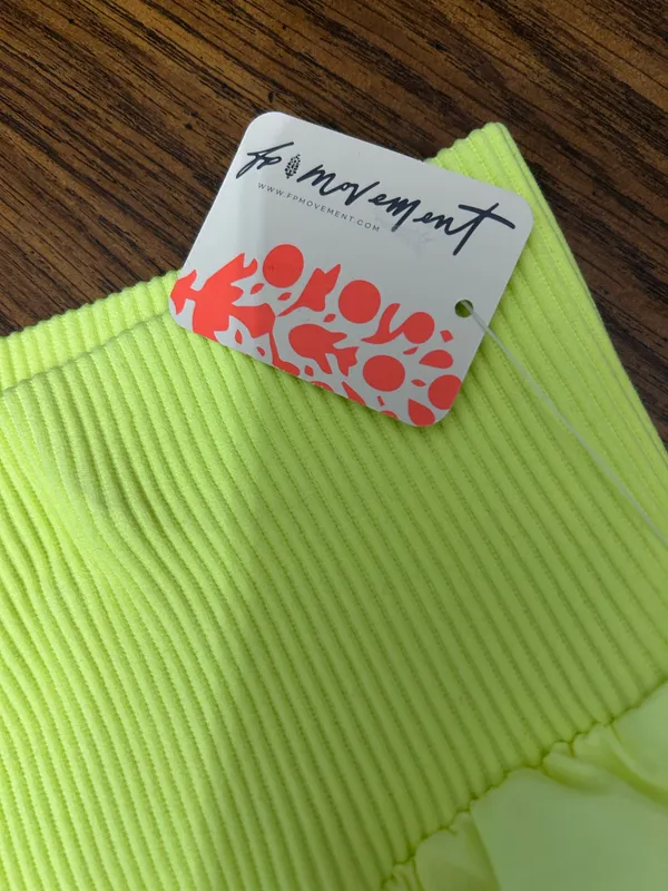 Free People Carpe Diem Shorts-Highlighter Yellow - Image 3