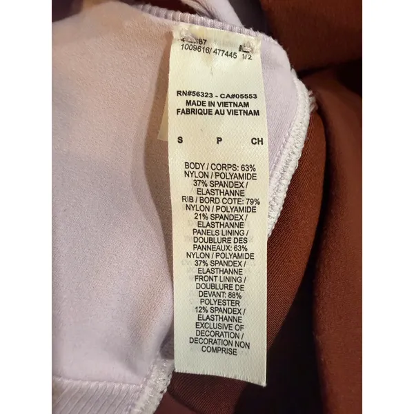 Nike Dri-FIT Womens High Neck Layered Sports Bra Lilac Rust Brown‎ Size Small - Image 7