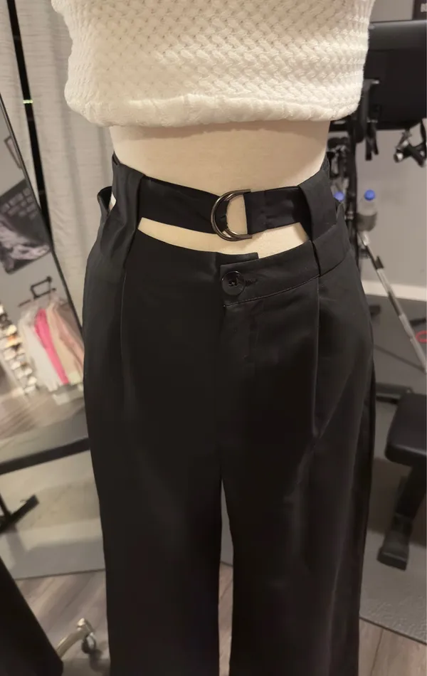 Boutique Black belted dress pants - Image 2