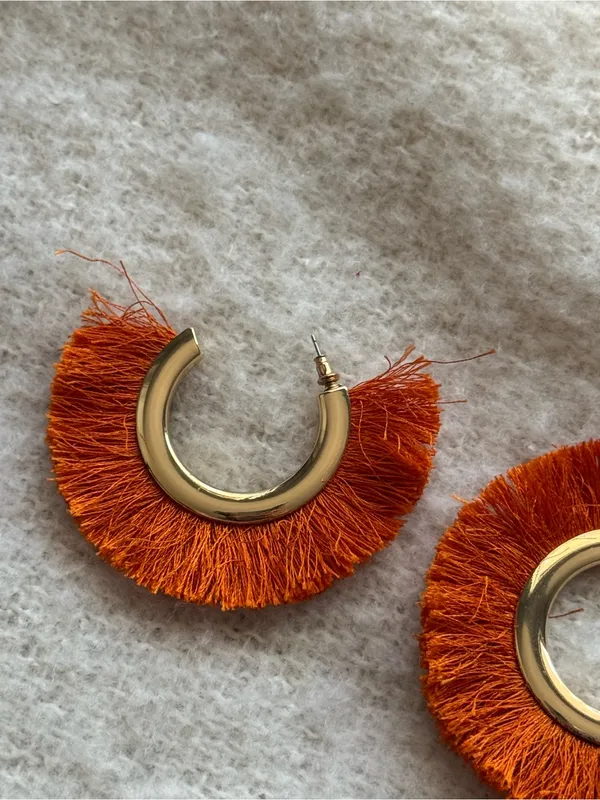 ZARA Fringe Hoop Earrings - Image 2