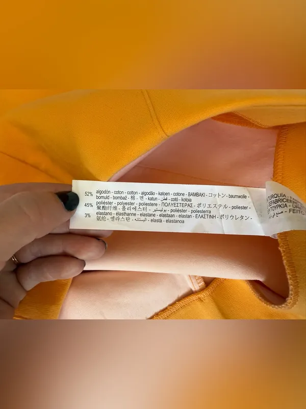 Zara Yellow Orange Mini Skort Size Small - Image 10