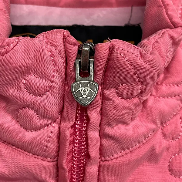 Ariat Women's XL Pink Softshell Vest Wind Water Resistant Equestrian Team Logo - Image 6