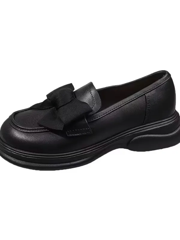NEW Black Bow-Accent Women's Loafers size 6 - Image 6