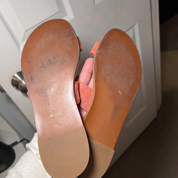 Cole Haan Women's Findra‎ II Slide Sandal Cinnabar Suede Sz 9B - Image 8