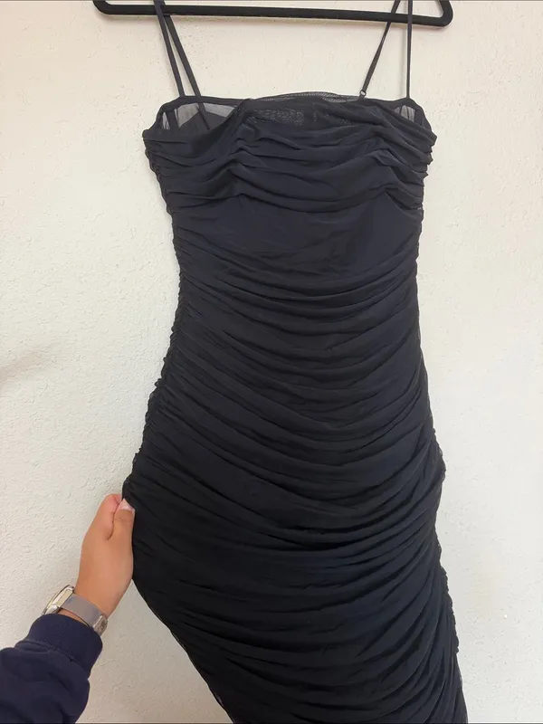 House of CB - FORNARINA Black Organza Mesh Maxi Dress - Size L NWOT - Image 8
