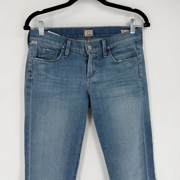 Citizens of Humanity Kelly‎ Bootcut Jeans Womens Blue Low Rise Raw Hem Y2K Indie - Image 6