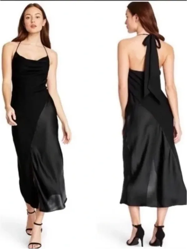 Cushnie + Target Slip Dress with Long Behind the Neck Tie Size 14 - Image 2