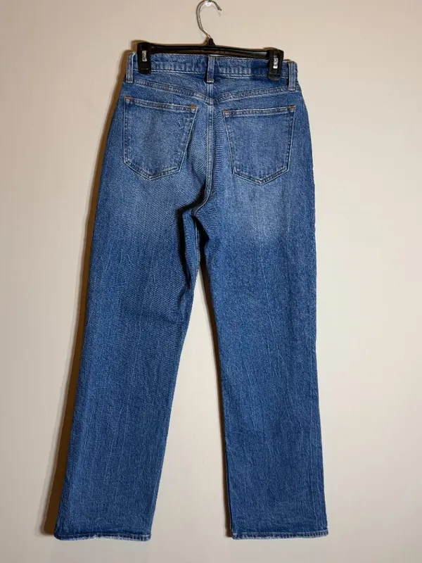 Abercrombie & Fitch Curve Love 90s Baggy Low Rise Denim Jeans Women's 25 0R Blue - Image 4
