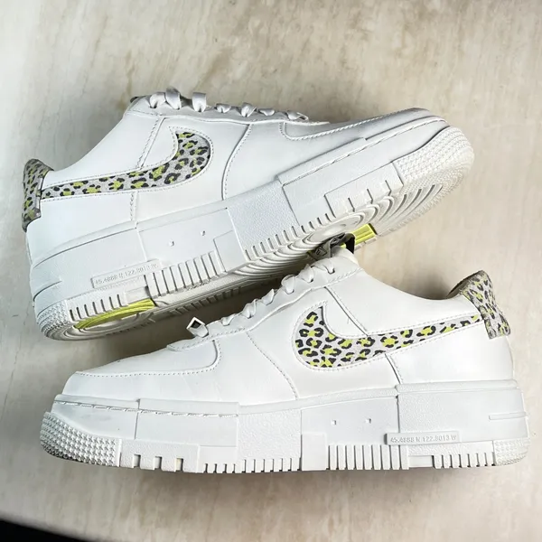 Nike Air Force 1 Pixel Leopard White Womens Sneakers DH9632-101 Size 8 - Image 7