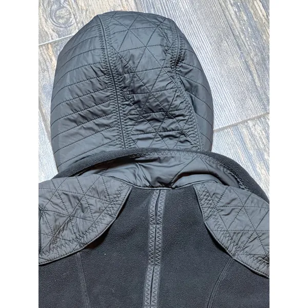 Lululemon‎ Fleecy Keen Quilted Fleece Hooded Jacket Black Womens Size 4 FLAW** - Image 5