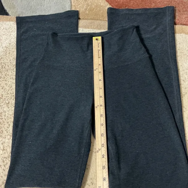 Beyond Yoga High Waisted Wide Leg Lounge Pants Womens Small Black Heathered Soft - Image 3