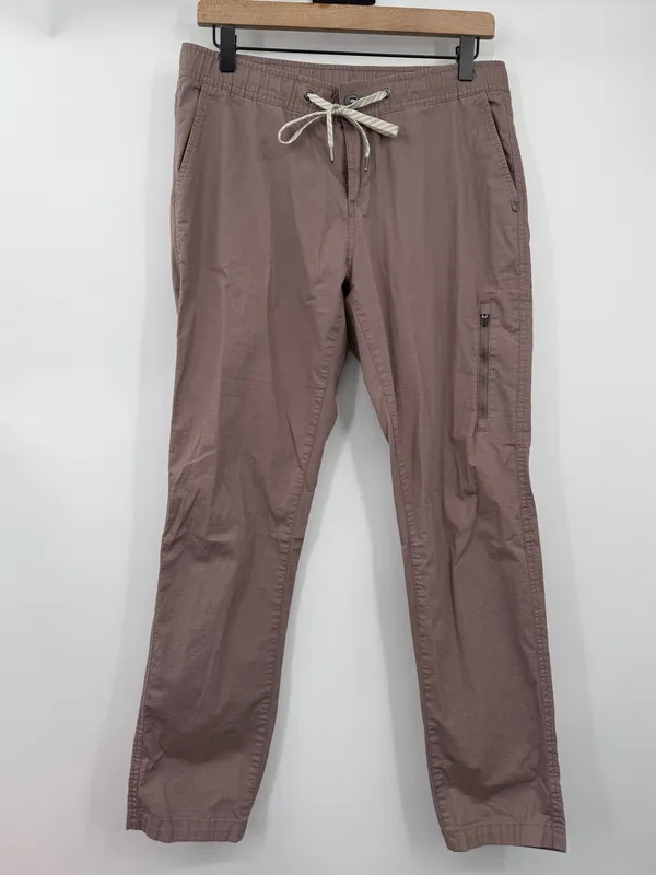 Vuori Ripstop Pants Women Medium Brown Organic Cotton Hiking Drawstring VW401 - Image 2