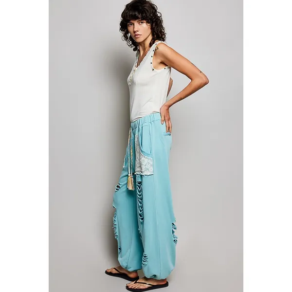 POL Studded Trim Button-Front Ruffle Detail‎ Tank - Cream - Medium - Image 7