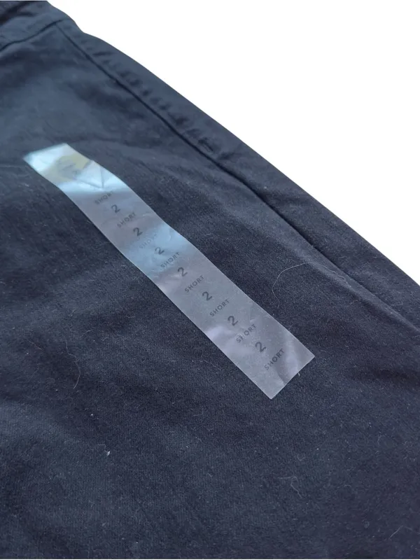OAT New York Women’s 2 26 Short Black Coated Stretch Wide Leg Raw Hem Jeans NWOT - Image 6