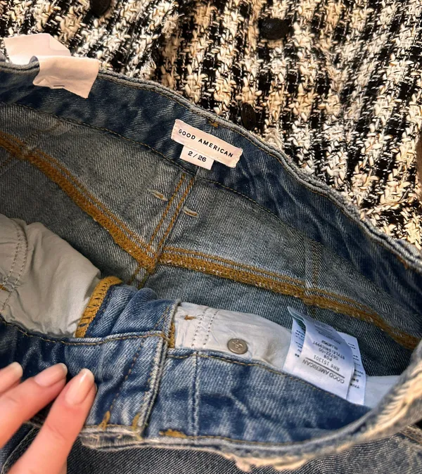 Good American NWT 90s Icon Straight Leg Blue Jeans Blue Size 2/26 - Image 7