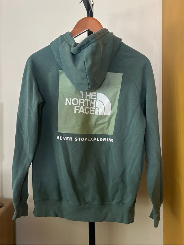 The North Face Graphic Hoodie Pullover Sweatshirt Logo Blue Gorpcore Size Small - Image 4