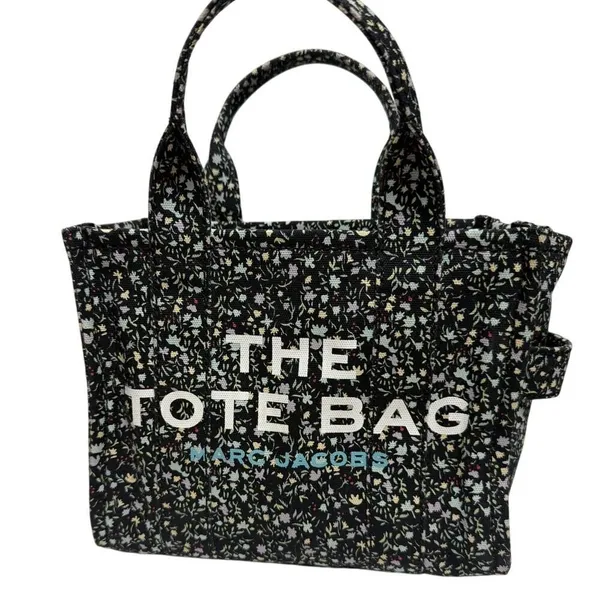 Marc Jacobs Black The Ditsy Floral Mini Traveler Tote (small) - Image 2