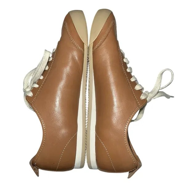 Tory Burch Murphey Perforated Leather Tan Brown Sneakers Women's‎ Shoe US 8.5 - Image 6