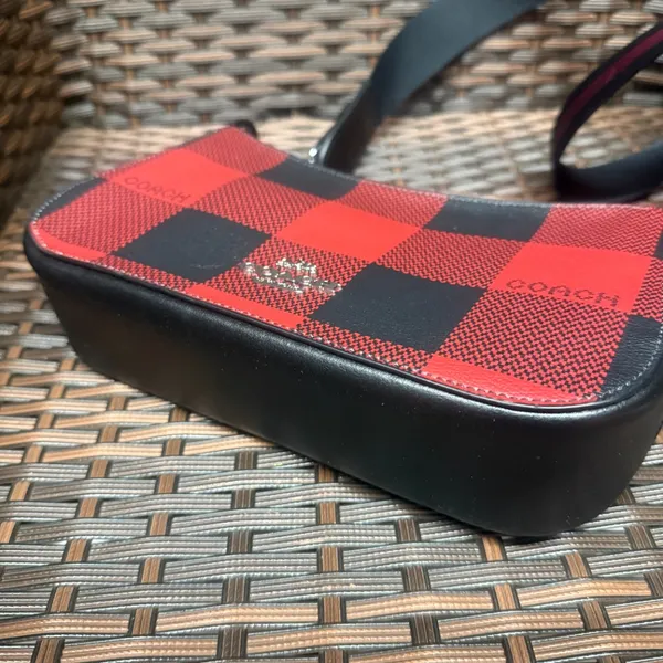 Coach Jes Baguette With Buffalo Plaid Print C6818 - Image 4
