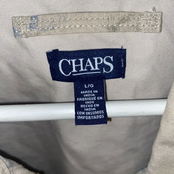 Vintage Chaps Light Blue Tan Floral Rose Utility Chore Coat Boho Western Spring - Image 5