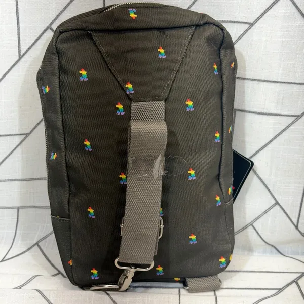 Disney Sling Bag One Size‎ Black Pride Collection Rainbow Mickey Crossbody NWT - Image 2
