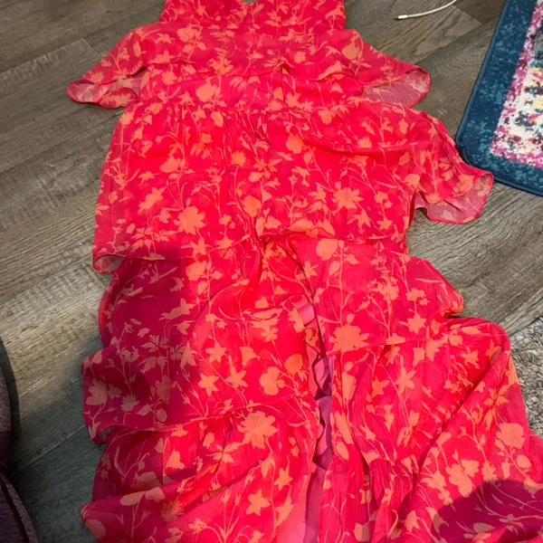 Amanda Uprichard Thaddea Maxi Dress ‎ Pink Floral Women's Dress - Image 7